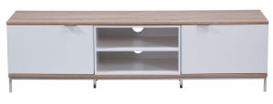 Alphason CHAPLIN 2000 White / Oak TV / AV Stand