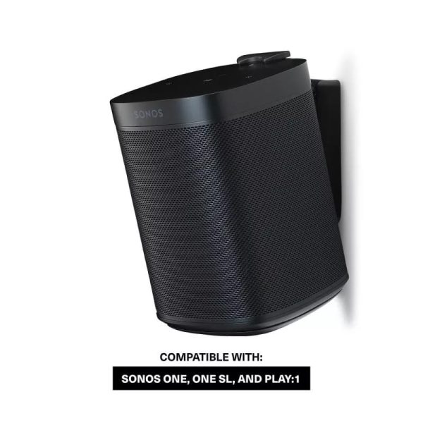 Flexson S1-WMX2 Black 2 x Wall Mounts for Sonos One, One SL and Play:1 - Image 3