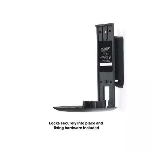 Flexson S1-WMX2 Black 2 x Wall Mounts for Sonos One, One SL and Play:1 - Image 5